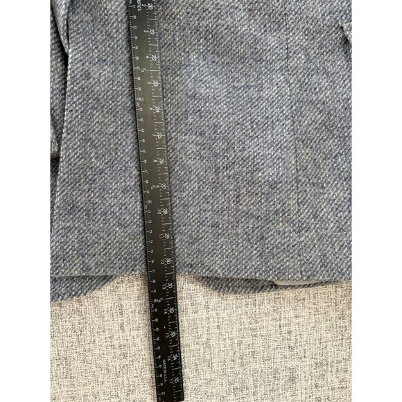 VTG Pendleton Blazer Men's 44 Wool Blue Gray USA 70s Western Yoke Elbow Patch - Picture 15 of 15